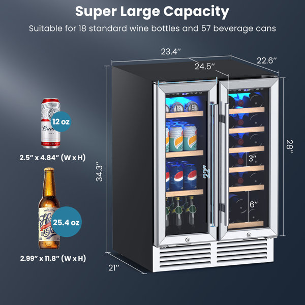 Costway 60 can beverage hot sale refrigerator